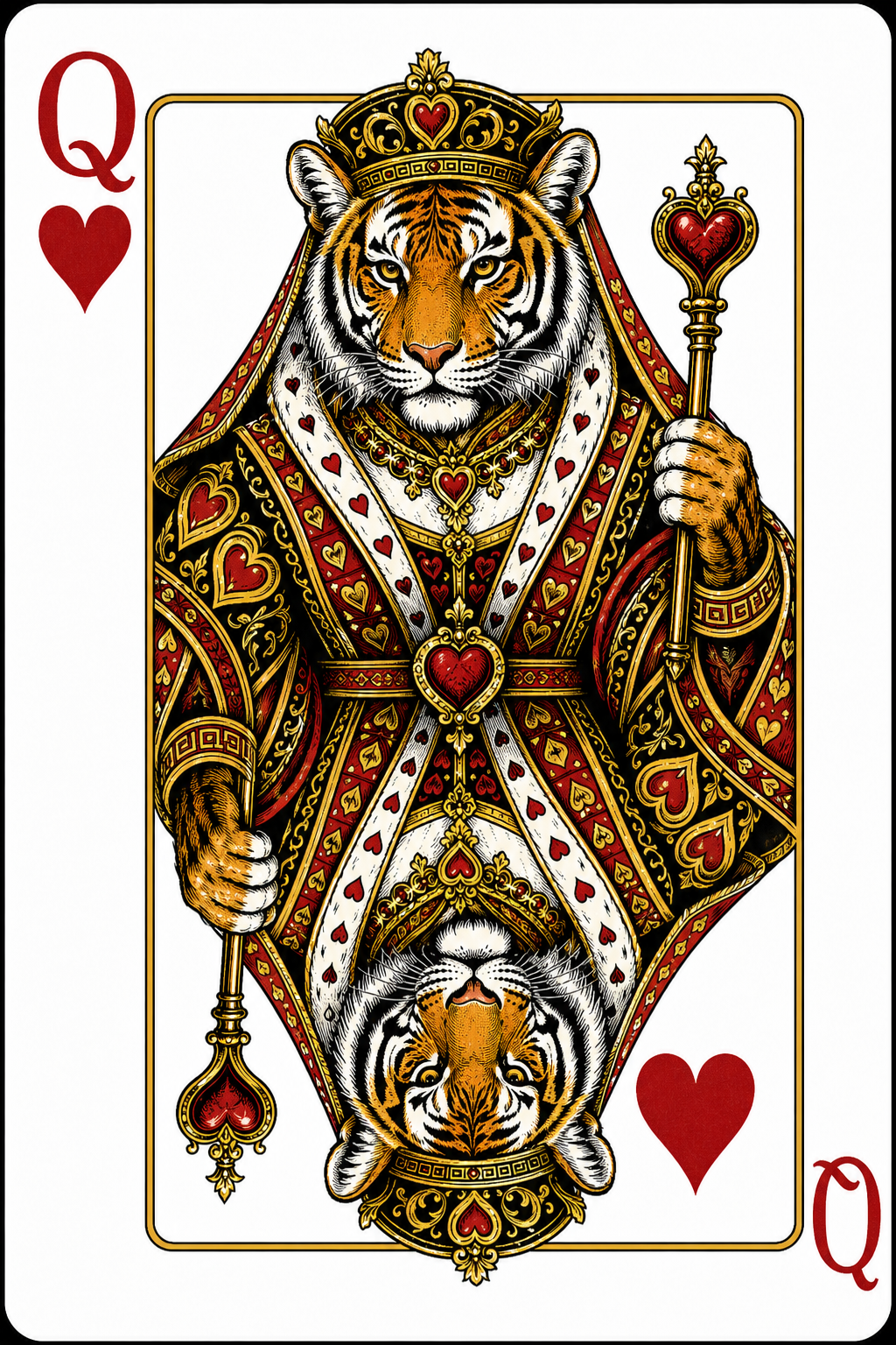 Tiger Queen of Hearts